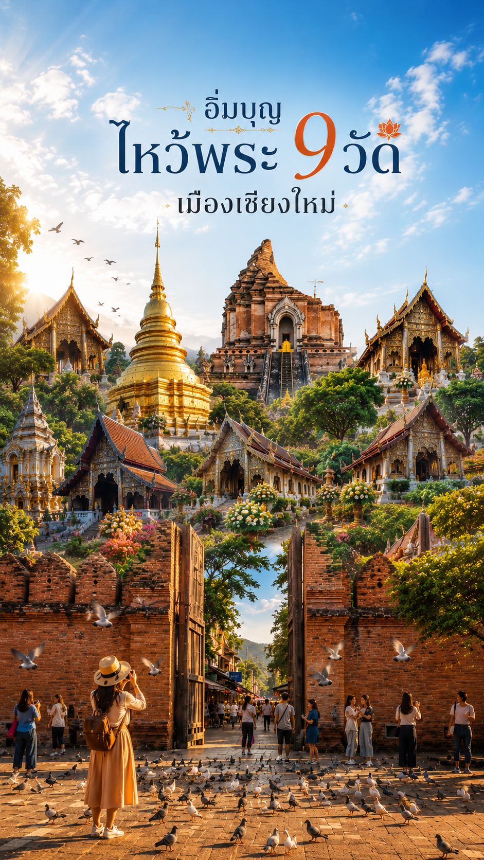 แพ็กเกจเที่ยวอิ่มบุญ ไหว้พระ 9 วัด เมืองเชียงใหม่ พร้อมประตูท่าแพ — รูปที่ 1